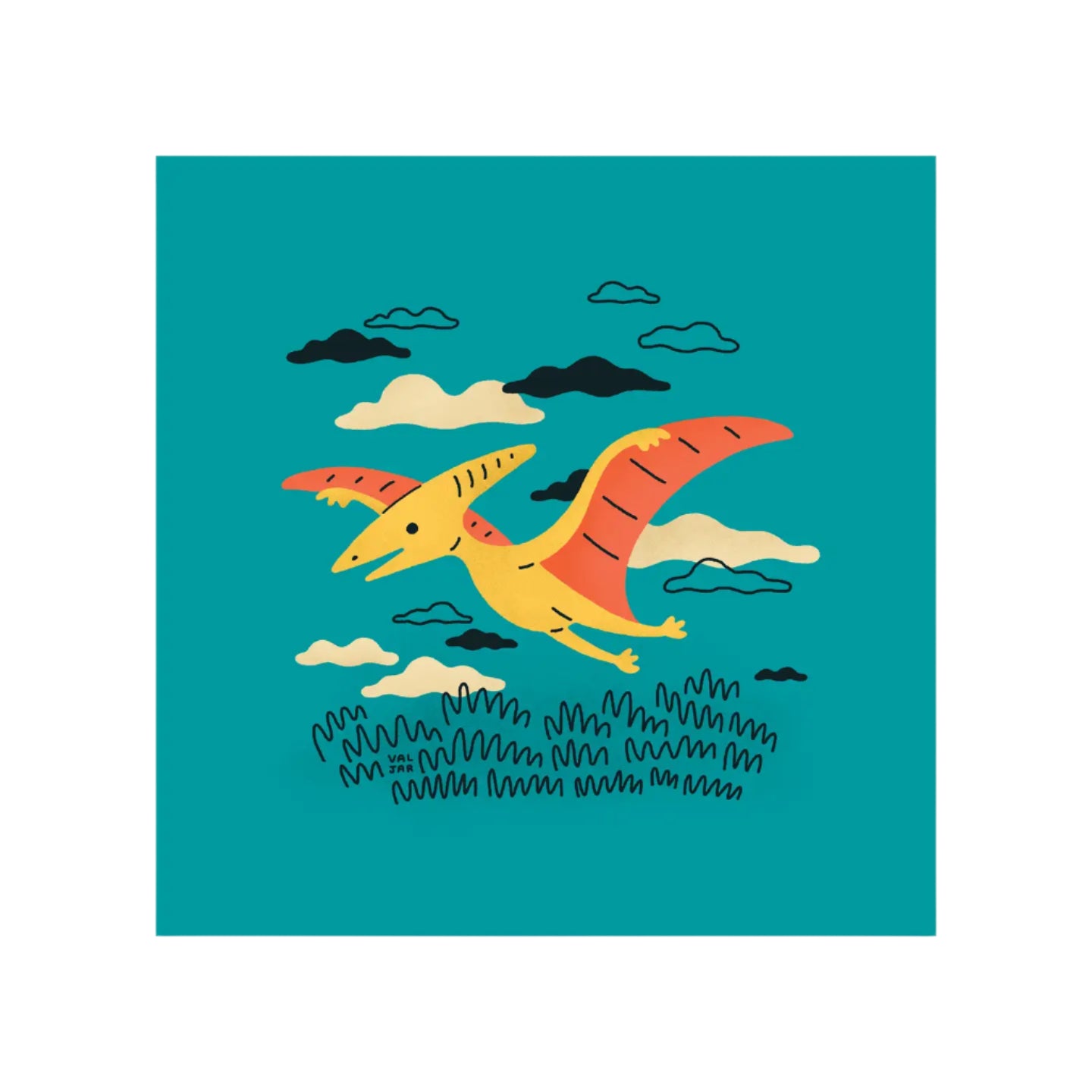 Pterodactyl Dinosaur Print by Goodnight Pine