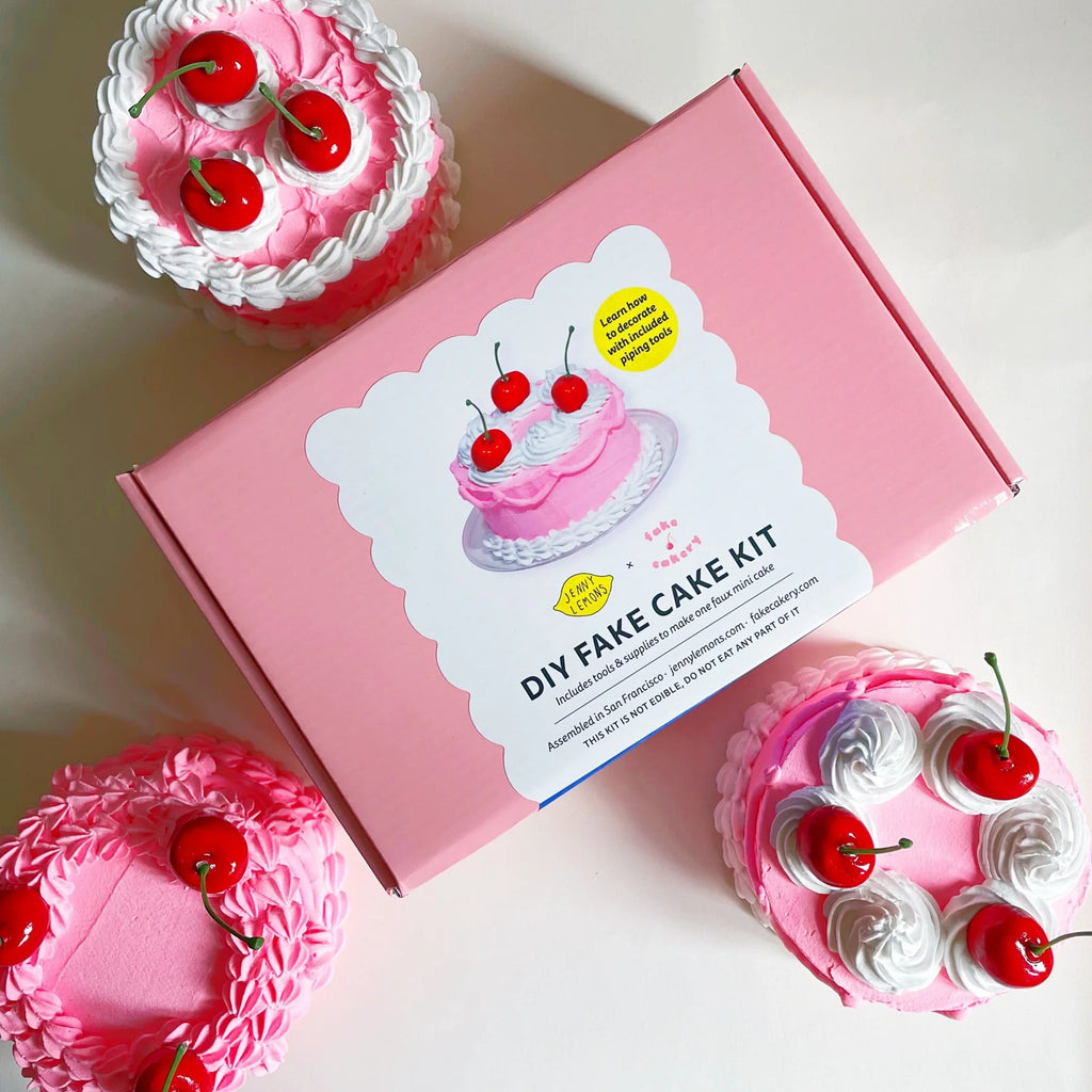 Pink Cherry Fake Cake Craft Kit by Jenny Lemons