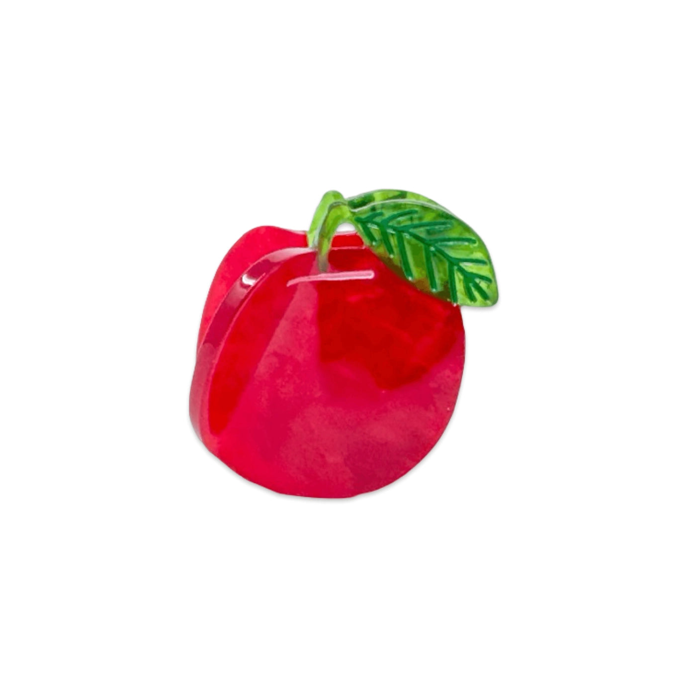 Mini Red Apple Hair Claw Clip