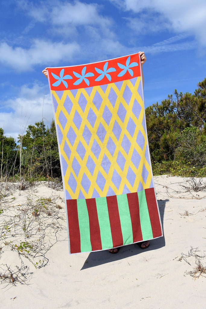 Pattern Beach Towel - Fence by Dusen Dusen