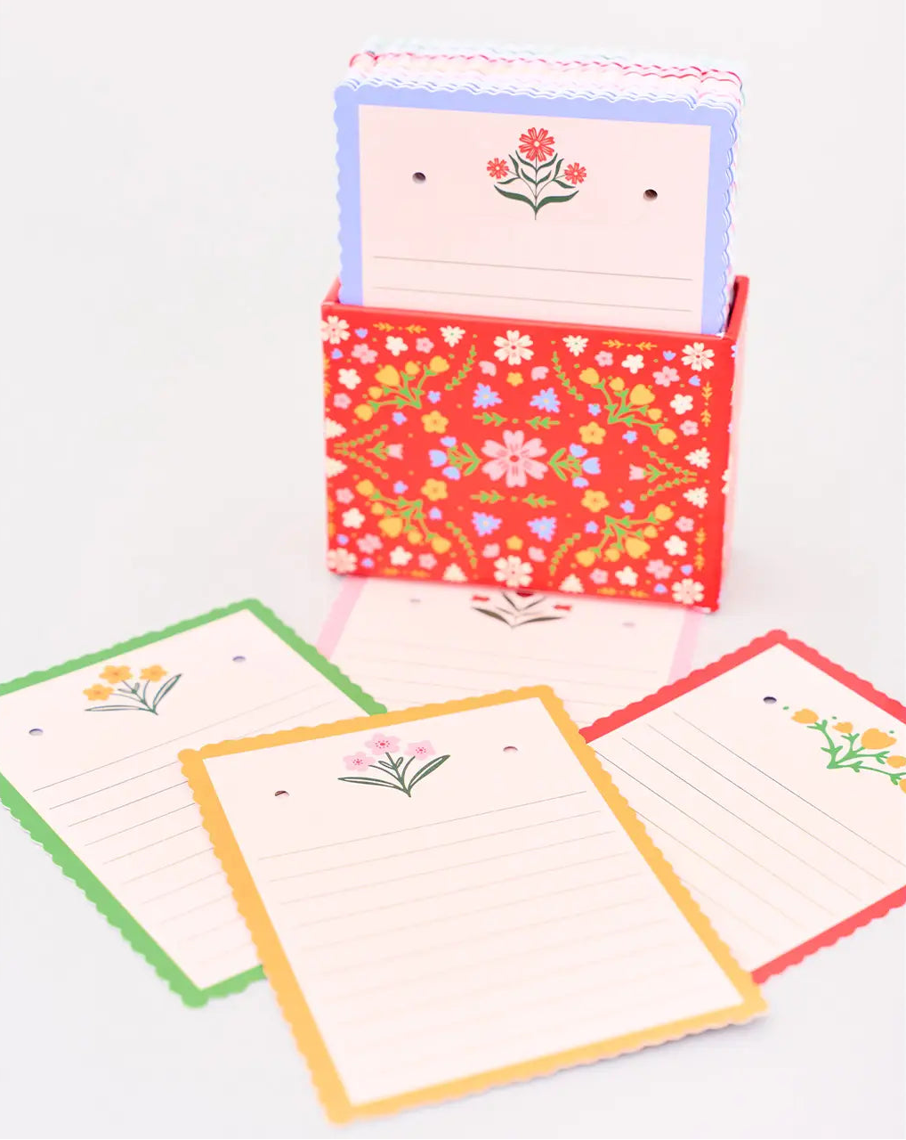 Folk Floral Note Cards