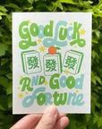 Good Luck Mahjong Card