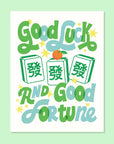 Good Luck Mahjong Card