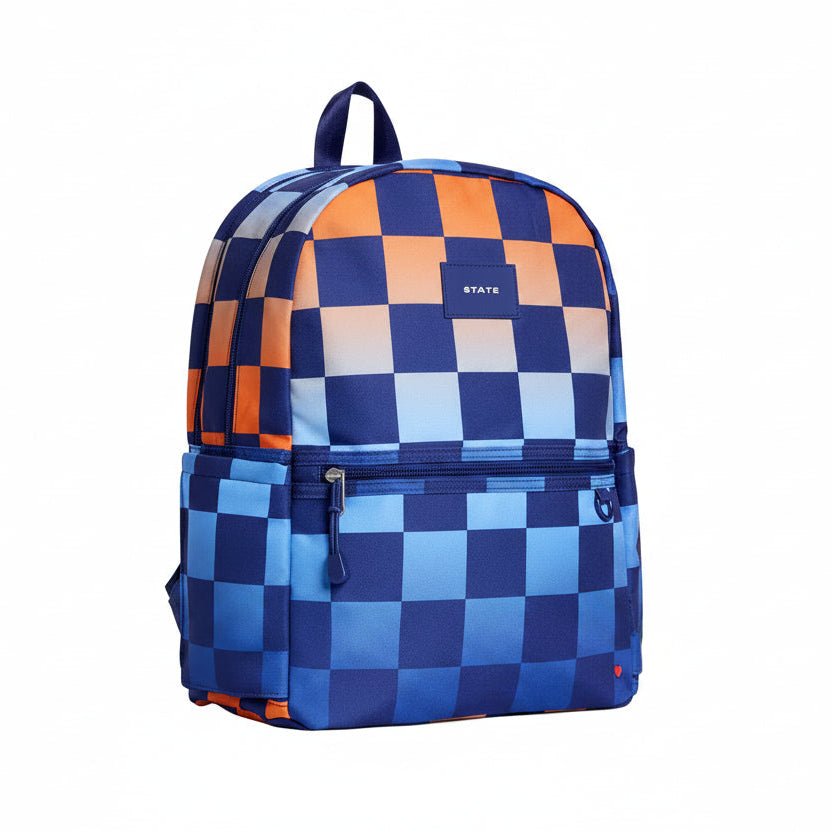 Gradient Checkerboard Kane Double Pocket Backpack