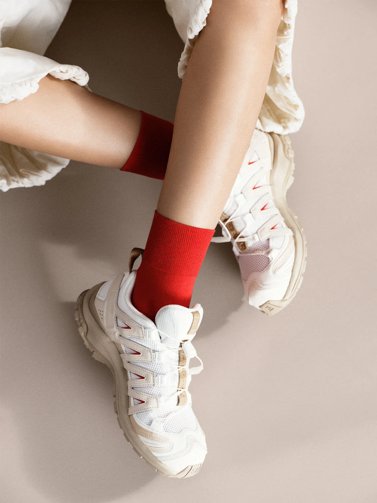 Trouser Crew Socks in Candy Apple by Hansel from Basel