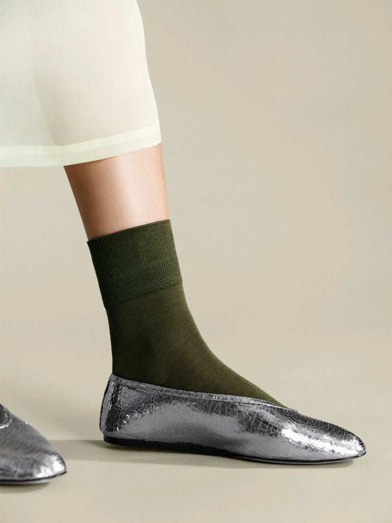 Trouser Crew Socks in Moss by Hansel from Basel