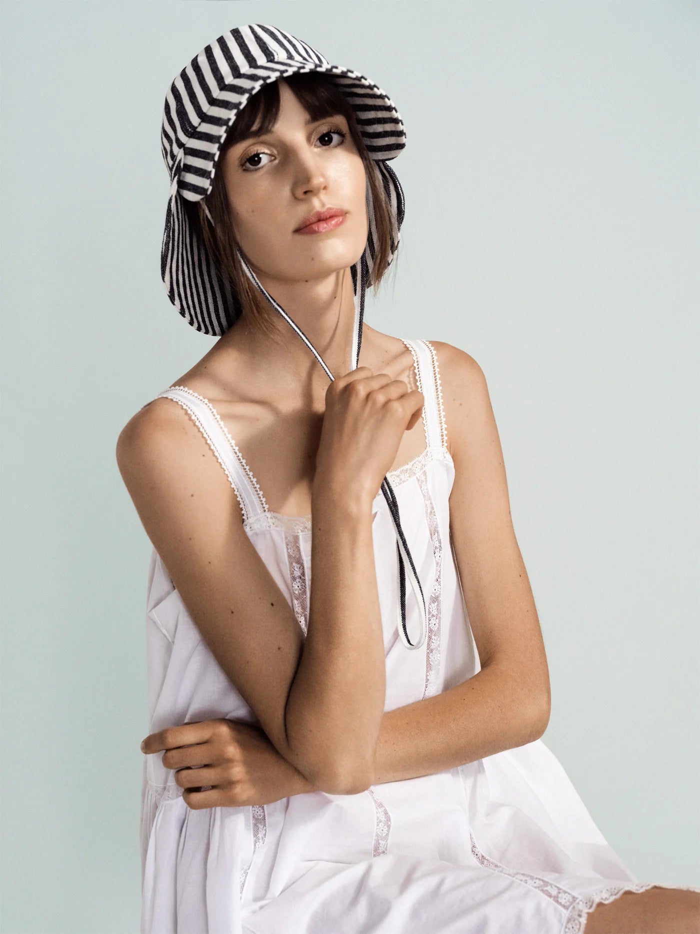 Tulip Bucket Hat - Black Stripe