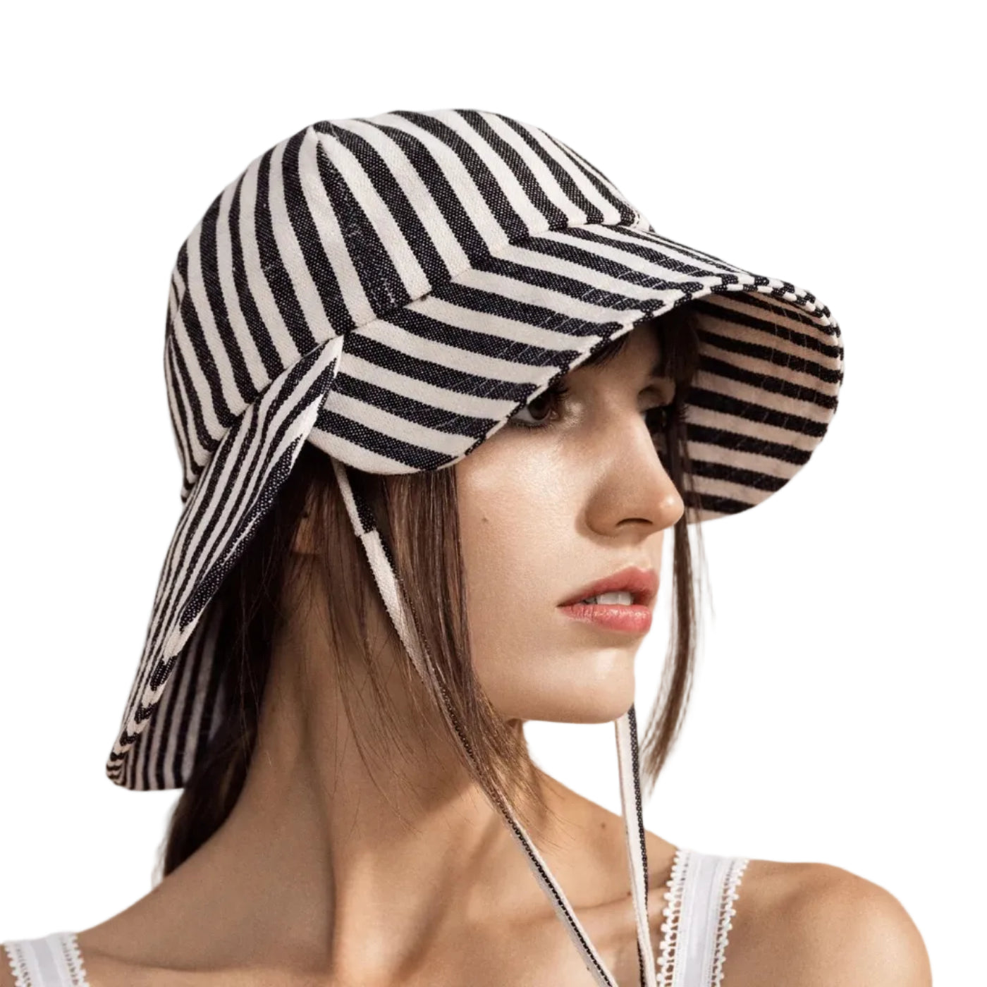 Tulip Bucket Hat - Black Stripe