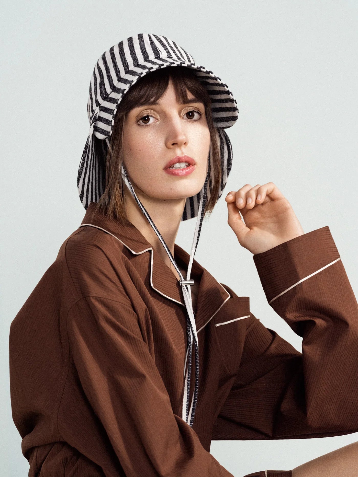 Tulip Bucket Hat - Black Stripe