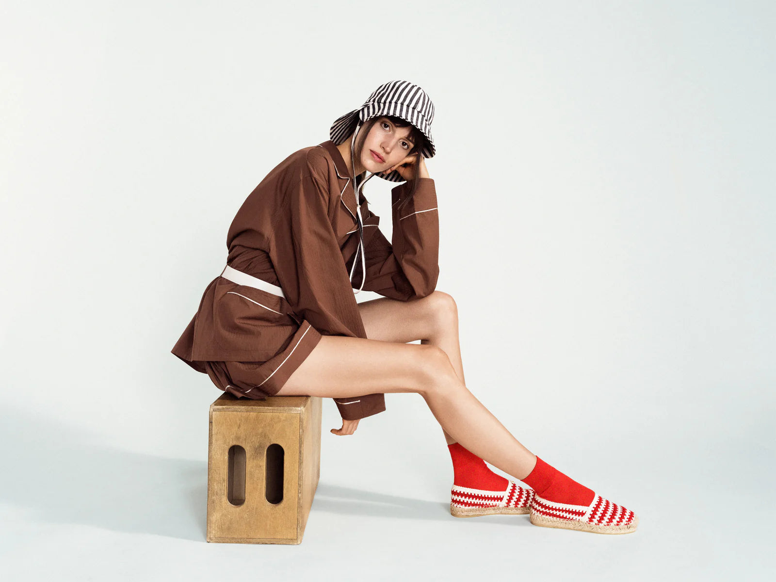 Tulip Bucket Hat - Black Stripe