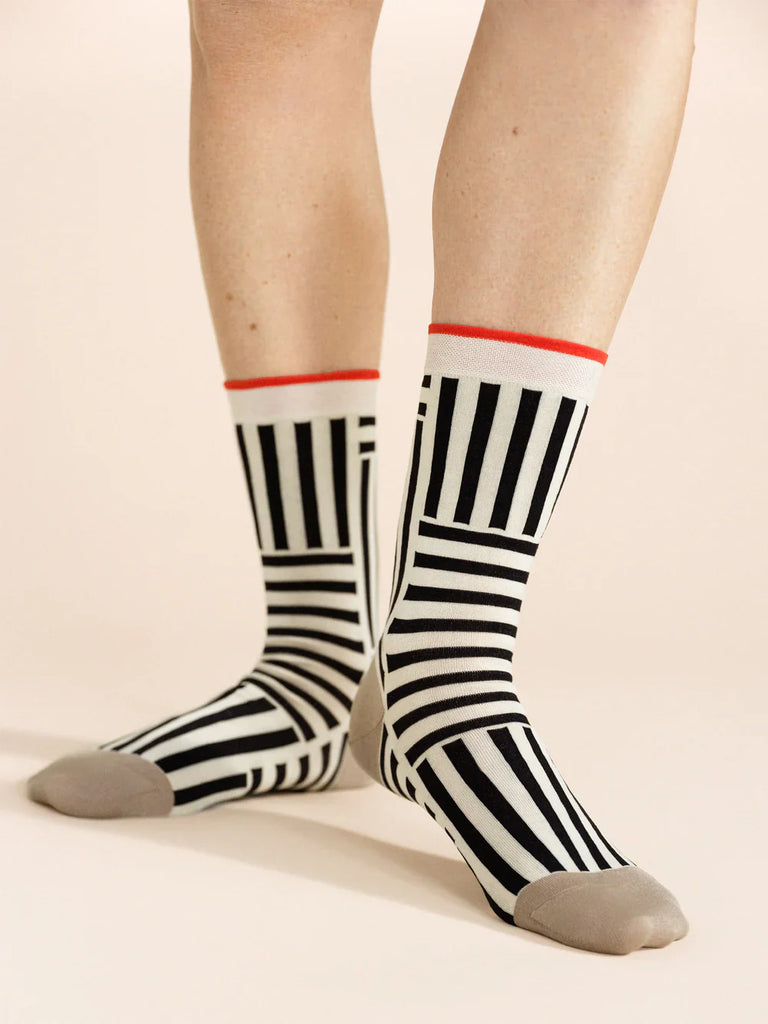 Illusion Adult Crew Sock - Black by Hansel from Basel