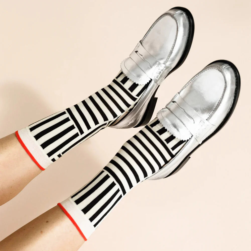 Illusion Adult Crew Sock - Black by Hansel from Basel