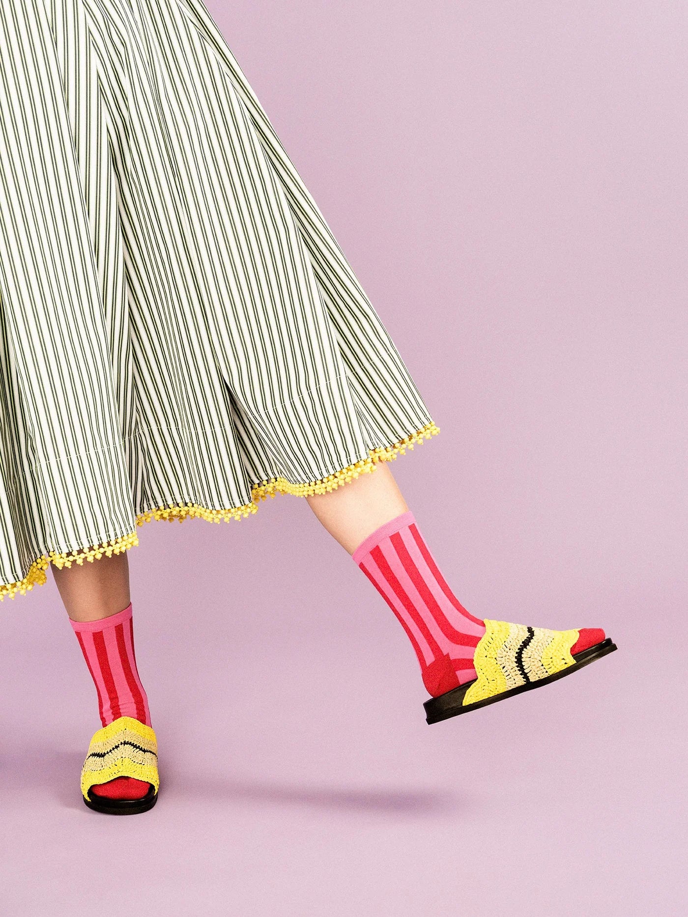 Manchester Adult Crew Sock - Flamingo by Hansel from Basel