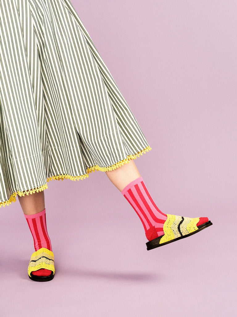 Manchester Adult Crew Sock - Flamingo by Hansel from Basel