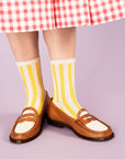 Manchester Adult Crew Socks - Lemon