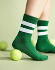 Green Varsity Grip Adult Crew Socks by Hansel from Basel