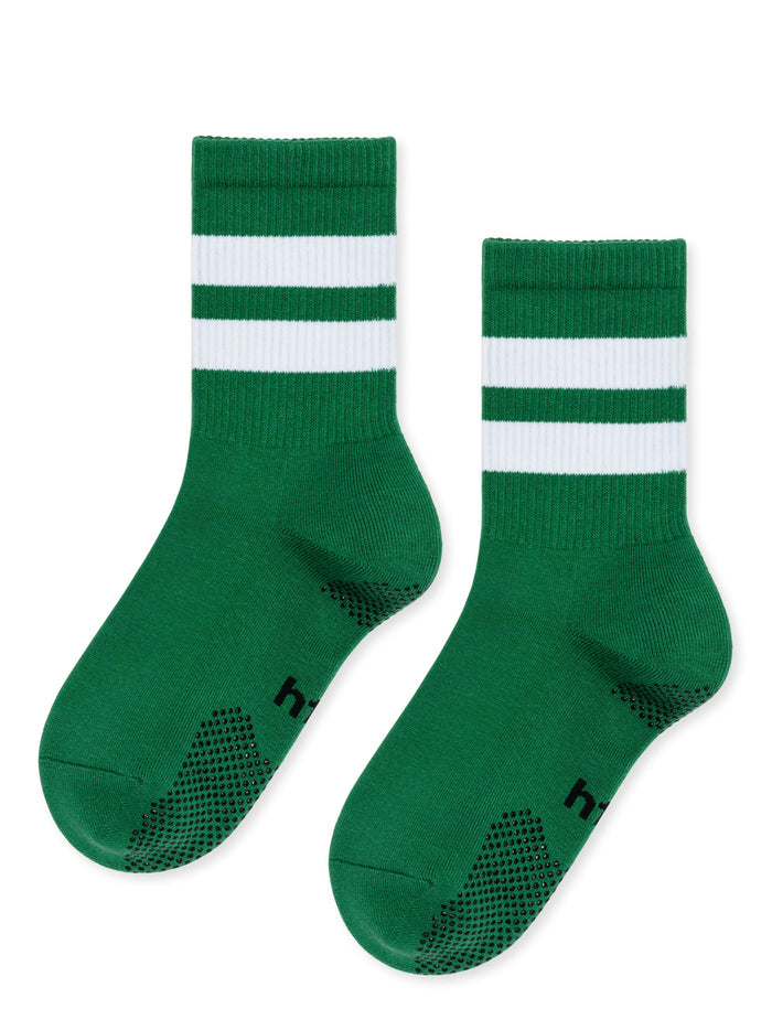 Green Varsity Grip Adult Crew Socks by Hansel from Basel