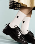 Black Heart Sporty Crew Adult Socks