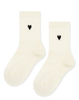 Black Heart Sporty Crew Adult Socks