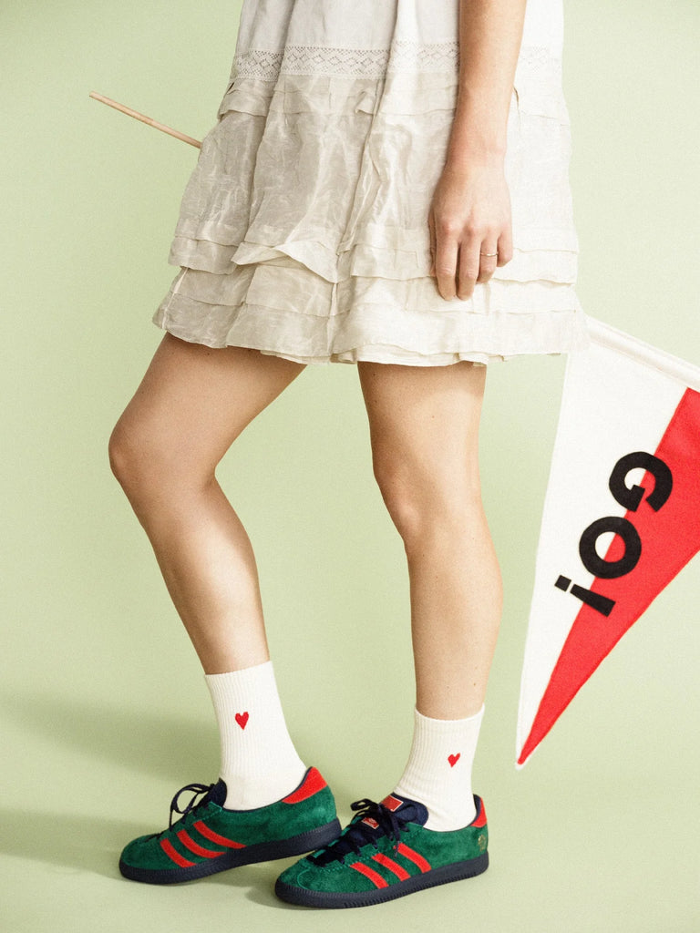 Heart Sporty Crew Adult Socks by Hansel from Basel
