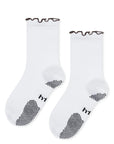 Thermal Ruffle Grip Sock - White