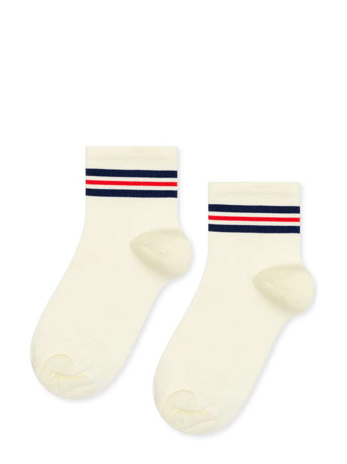 Billie Sporty Short Adult Crew Sock - White by Hansel from Basel