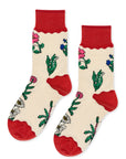 Retro Flower Adult Crew Socks