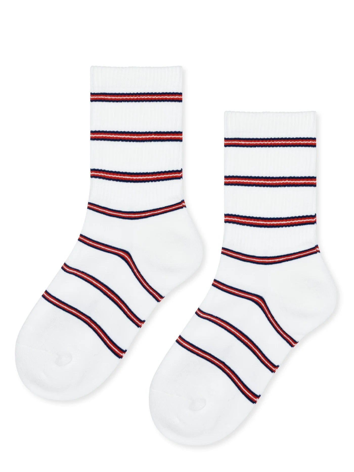 Pencil Stripe Sporty Adult Crew Socks