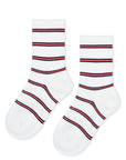 Pencil Stripe Sporty Adult Crew Socks