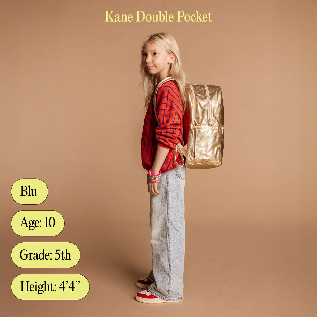 Gradient Checkerboard Kane Double Pocket Backpack