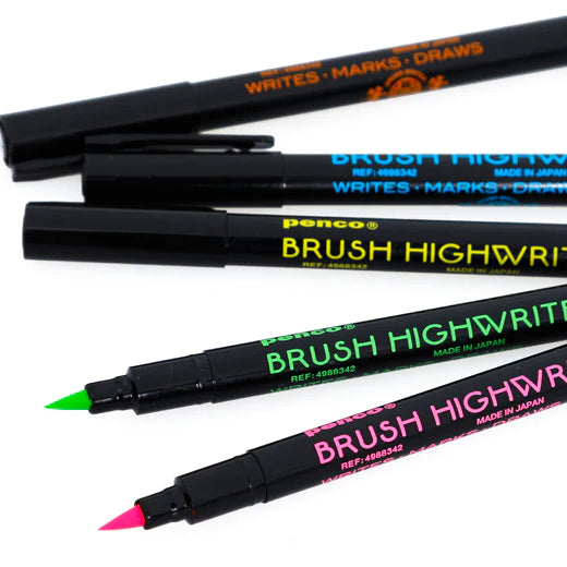 Highlighter Brush Pen Set by Penco