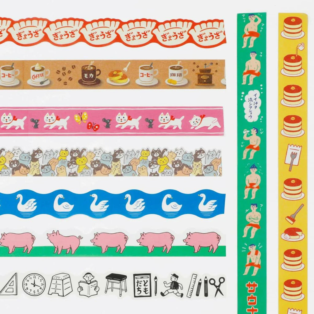 Cat Crowd Retro Masking Tape by Hightide USA