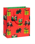 Holiday Black Cat Medium Gift Bag