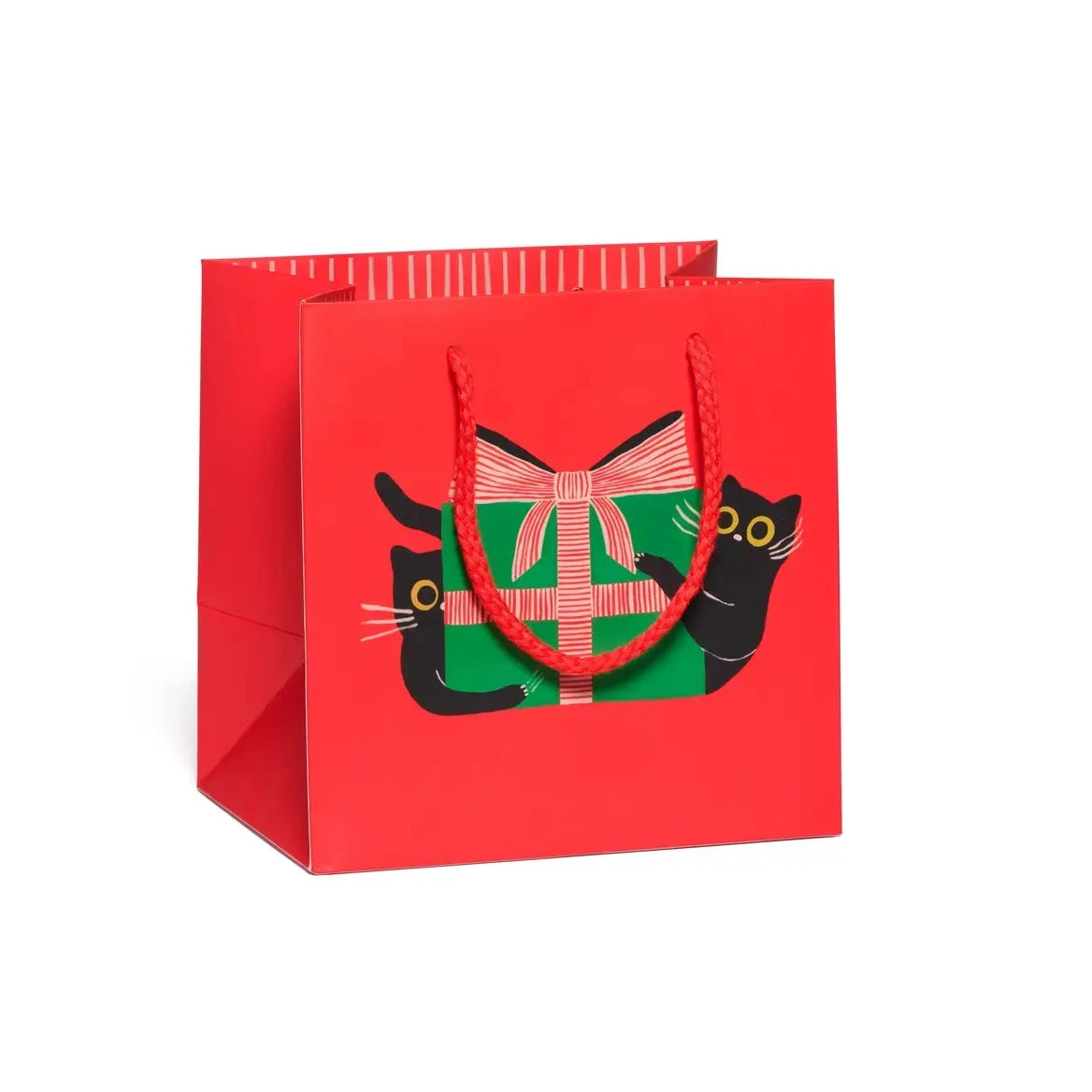 Holiday Black Cat Small Gift Bag