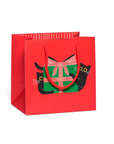 Holiday Black Cat Small Gift Bag