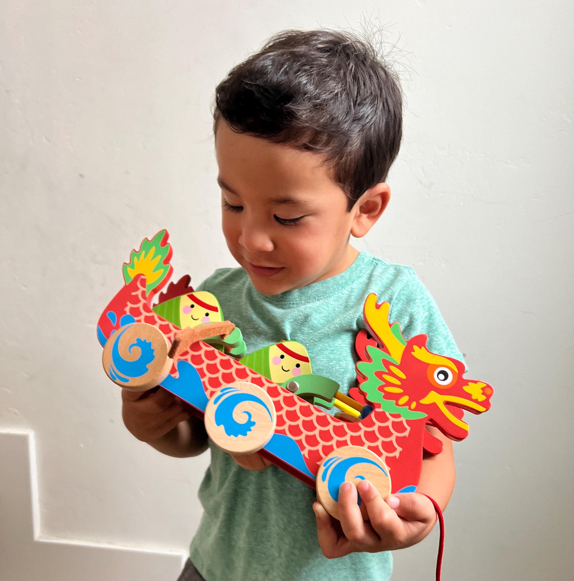 Wooden Dragon Boat Pull Along Toy