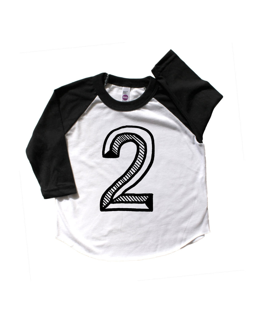 SALE Number Tee Baseball Style Graphic Tee (Numbers 1-10)