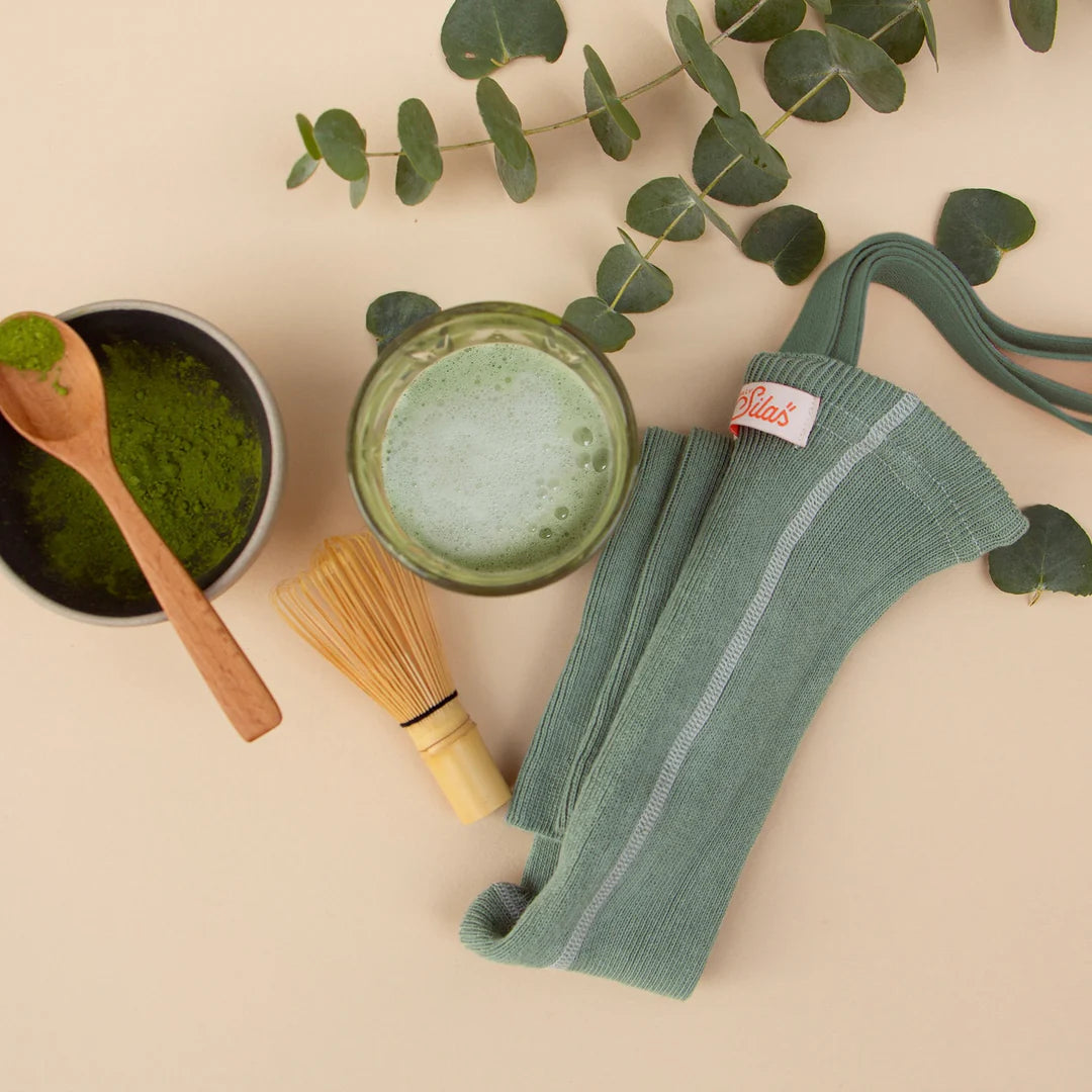 Footless Tights Matcha Oat Latte