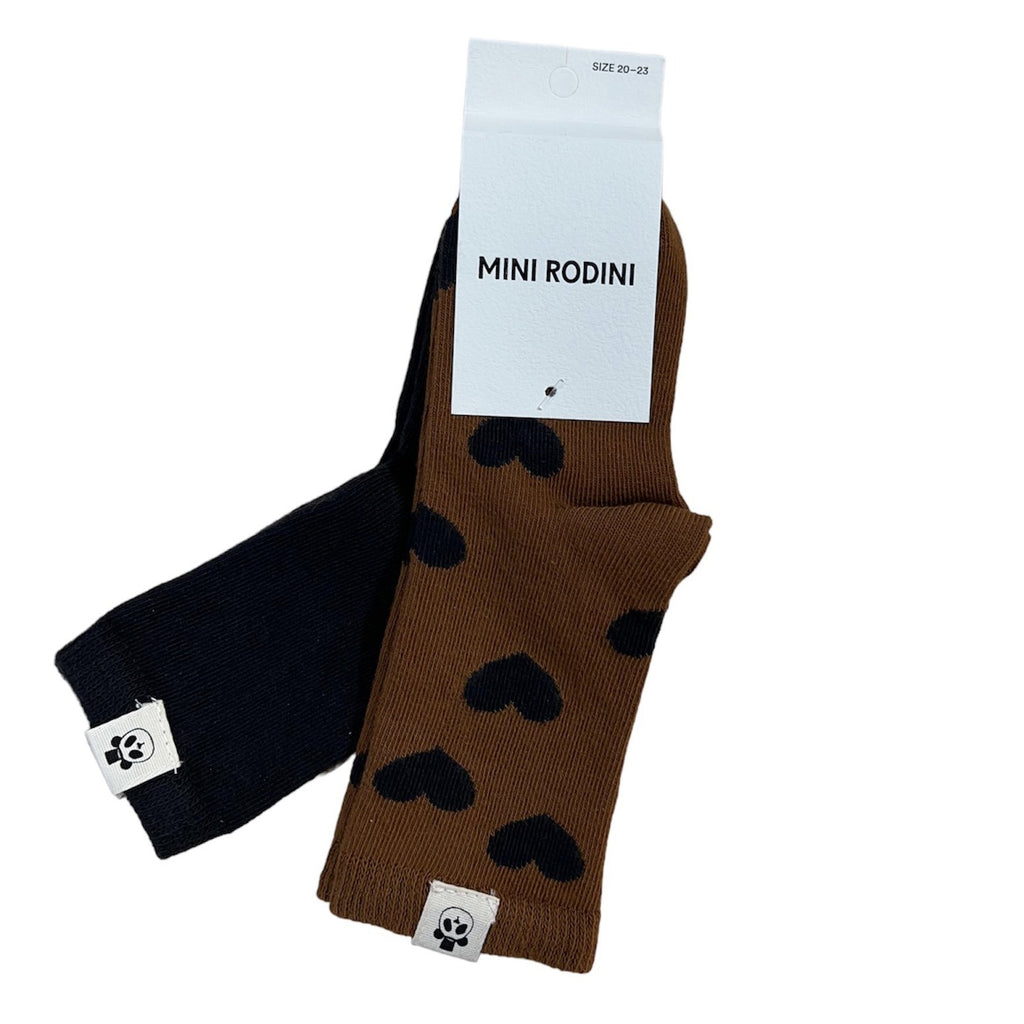 Basic Hearts Socks 2-Pack by Mini Rodini