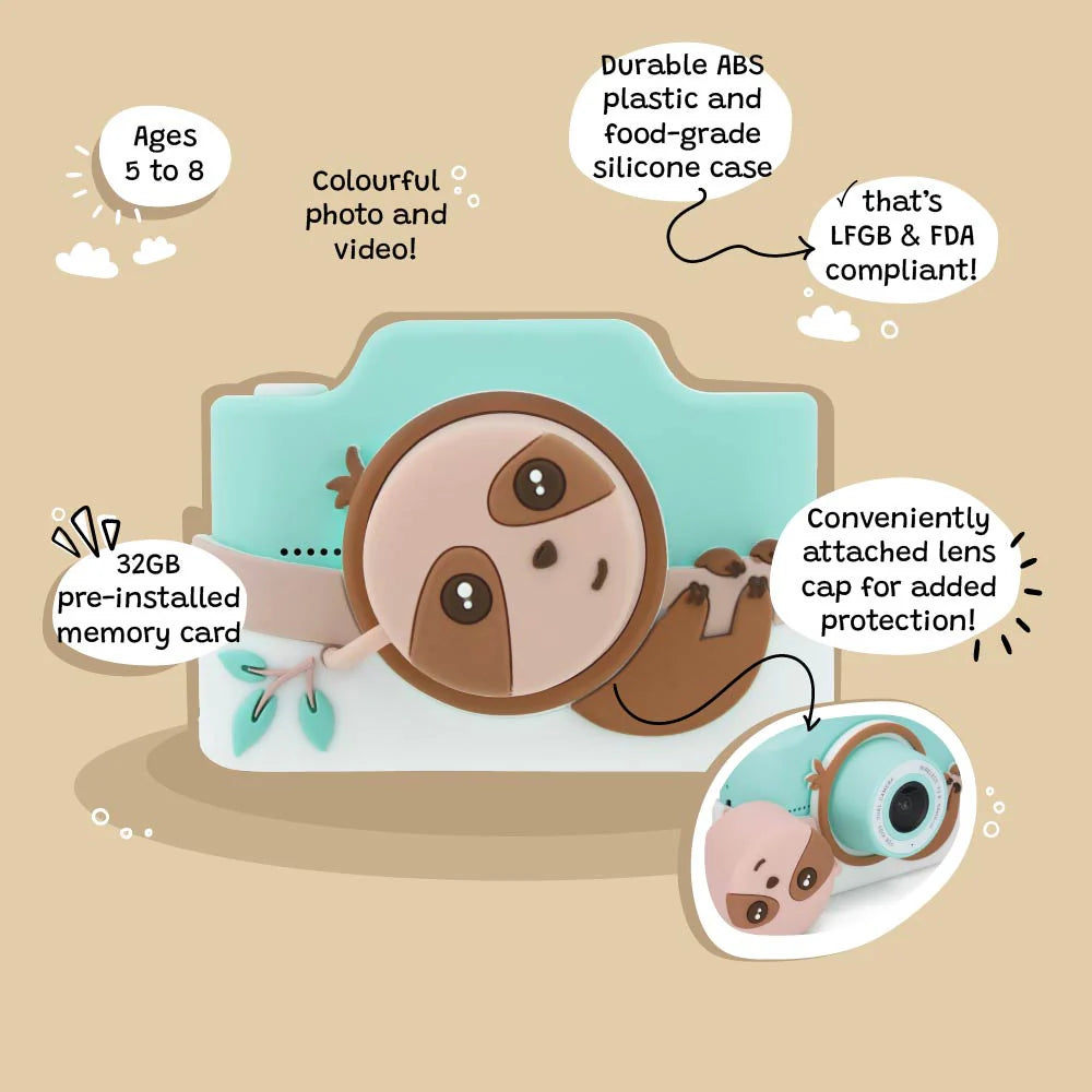 Sloth Kids Digital Camera by Kiimento – Mochi Kids