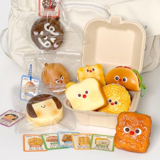 Korean Snack Squishy Keychain Blind Box