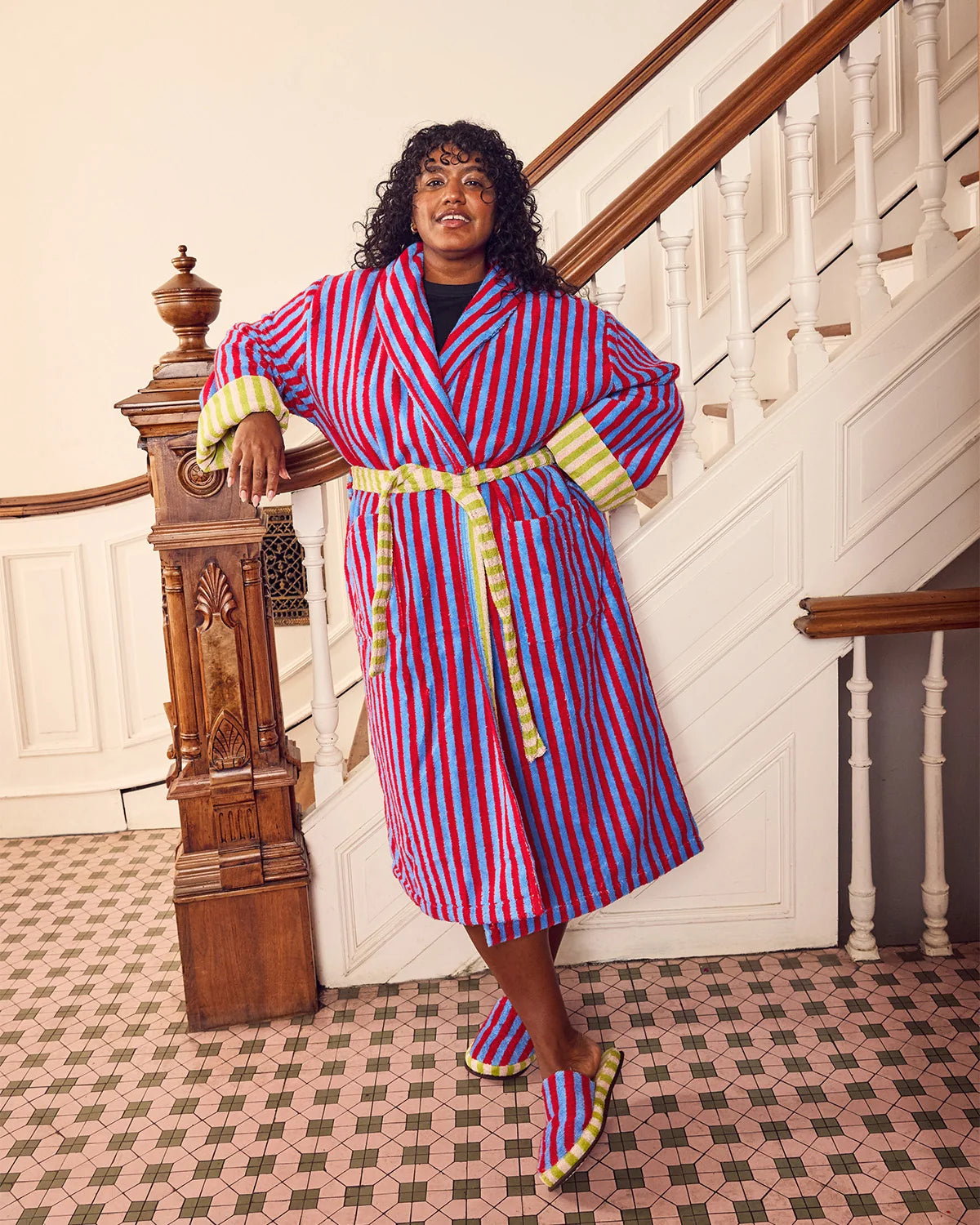 Lanternfly Stripe Bathrobe