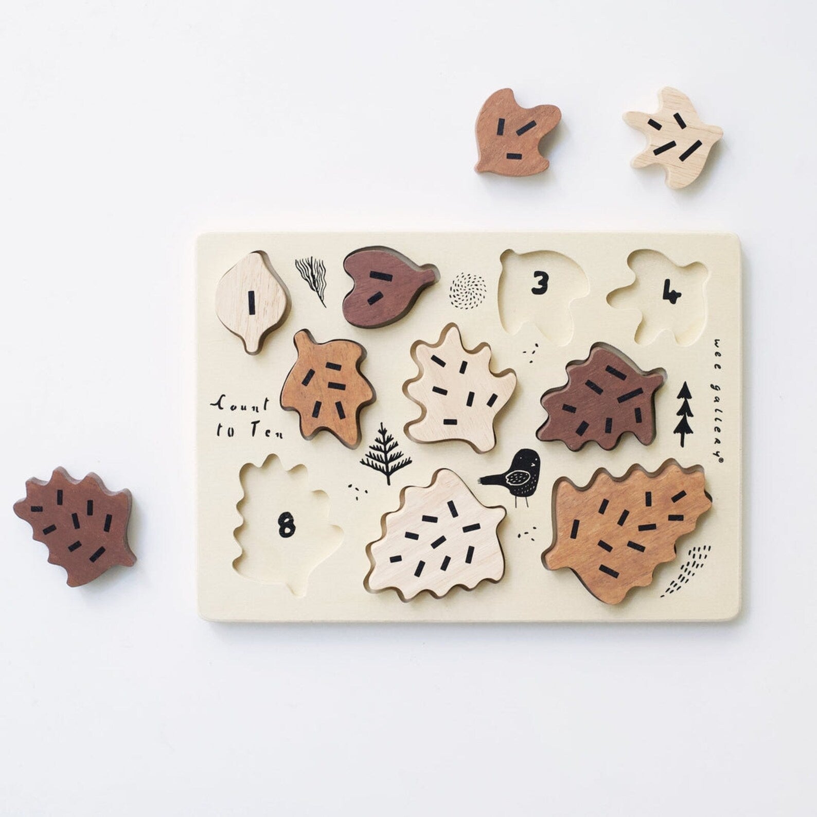 Count to 10 Leaves Wood Puzzle