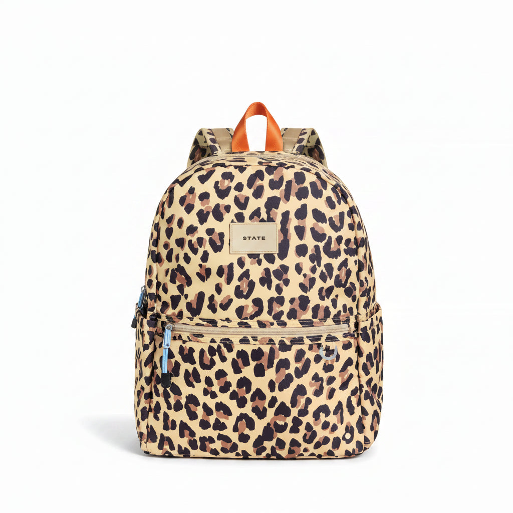 Leopard Kane Double Pocket Backpack