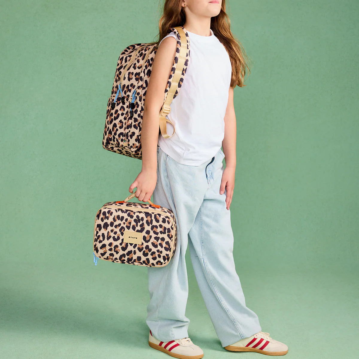 Leopard Kane Double Pocket Backpack