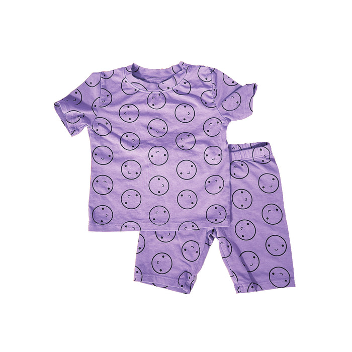 Lilac Short Sleeved Happy Pajamas