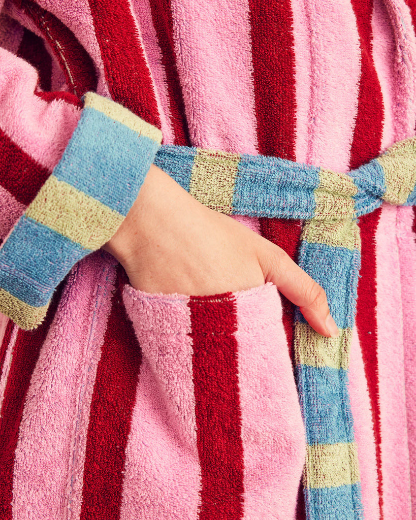 Magnolia Stripe Bathrobe by Dusen Dusen