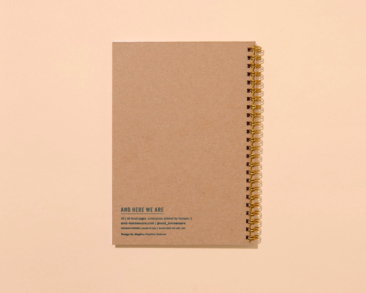 Mallard Ducks A5 Spiral Letterpress Notebook