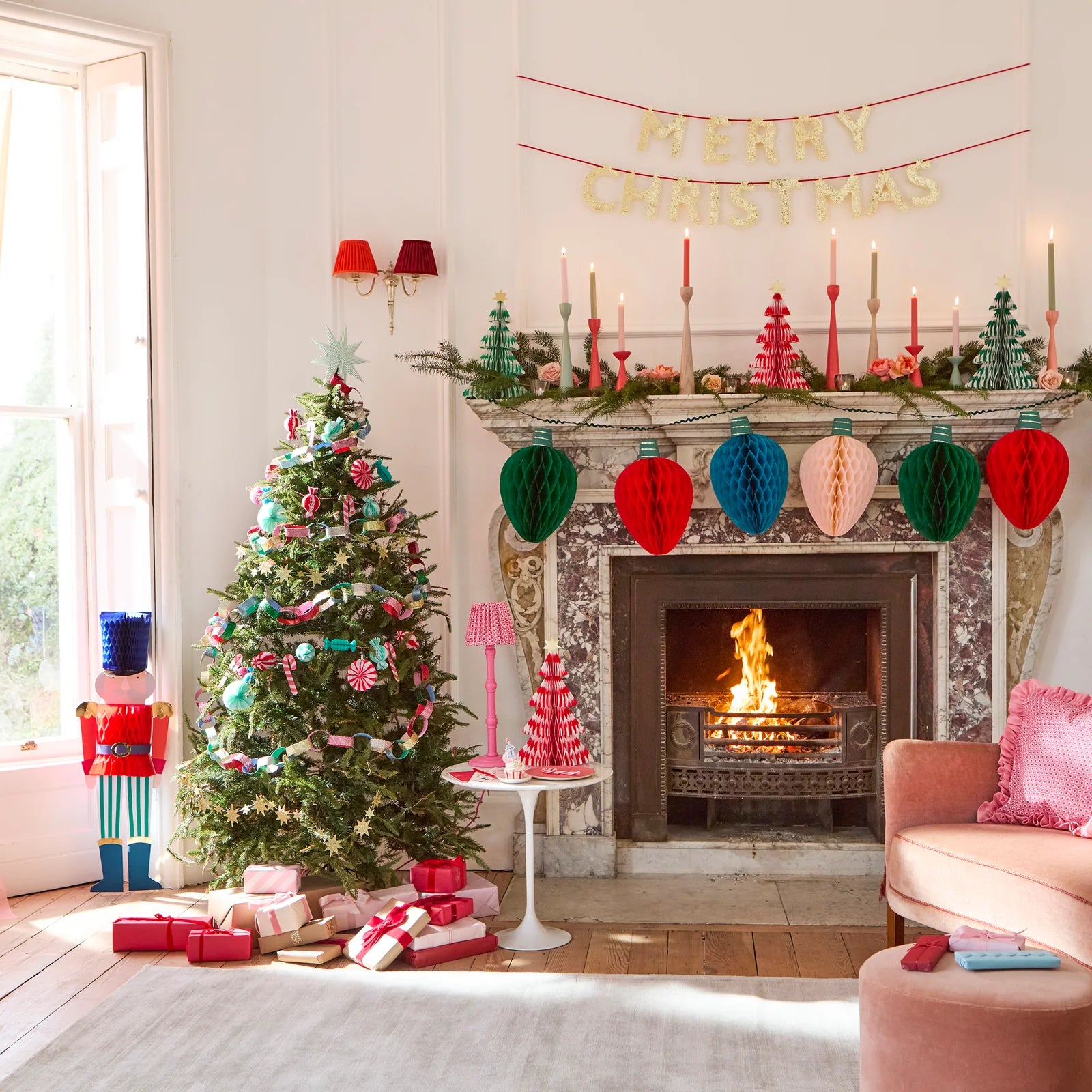 Glitter Merry Christmas Garland