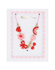 Hearts & Cherries Enamel Charm Necklace by Meri Meri